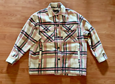 Zara Pink & Cream Check Checked Shacket Shirt Overshirt Size M