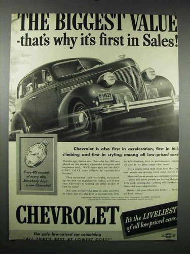 1939 chevrolet car the - 1939, ad