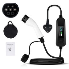 Portable EV Charging Cable Type 2 UK Plug Home Electric Vehicle Car Charger 13A