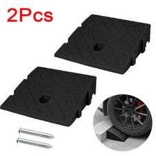 2X Portable 7CM Rise Kerb Curb Ramps Driveway Threshold Ramp Wheelchair Scooter