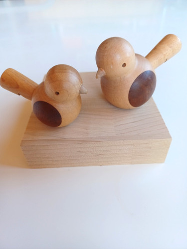 Japanese wooden bird whistle - bird,