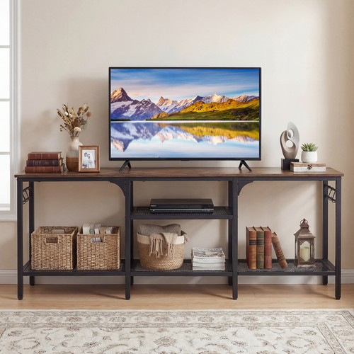 Media console table with - media,