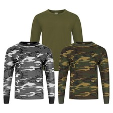 Army Shirt US Combat Tactical Military Style Long Sleeve T Sweatshirt Urban Camo