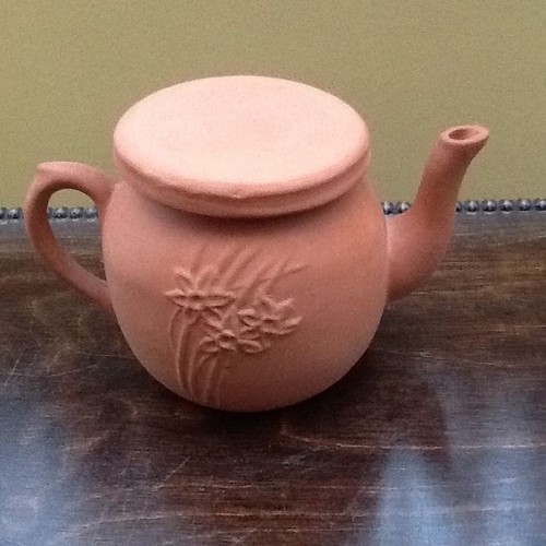 Terracotta patterned teapot - terracotta,