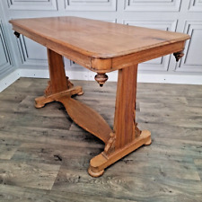 Antique Solid Wood Table Ecclesiastical Library Writing Console Hall Desk - Pine