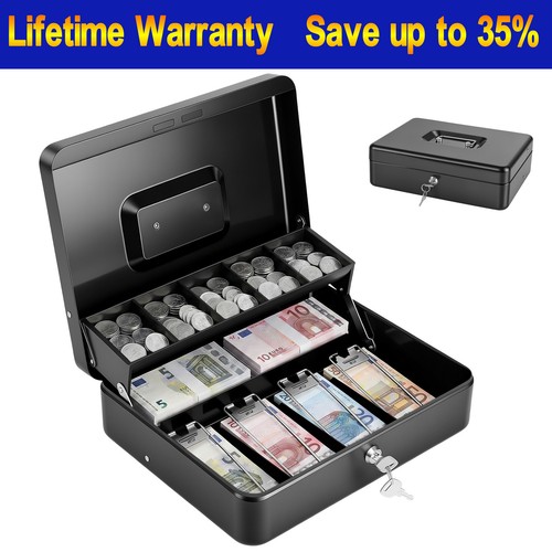 Metal cash box - cash, money