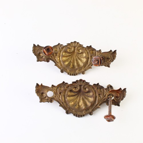Antique pressed brass drawer - antique,