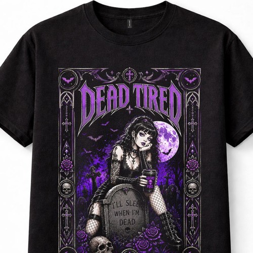 Dead tired gothic goth - tired,