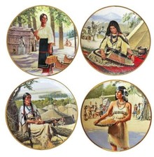 4 Hamilton Collection Native American Indian Plates  Vintage 1989 Signed/Number