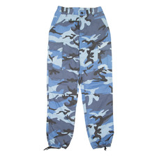 Camo Mens Trousers Blue Regular Tapered W27 L31