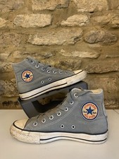Vintage Converse Shoes Womens Size UK 5 EU 38 Grey Denim Canvas Hi Trainers