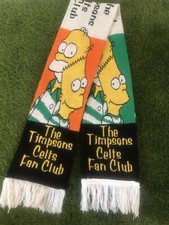 INCREDIBLY RARE Celtic Vintage Simpsons Football Scarf 90’s Shirt Glasgow