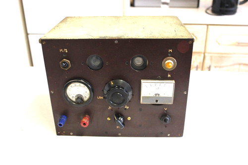 Vintage home made ammeter - home,