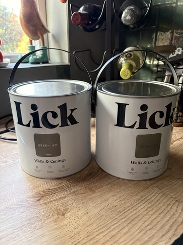 Lick paint green - matt, walls
