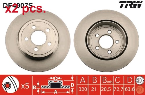 Pcs rear brake disc rotors - brake,