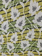 1950s Fabric Leaf Design W44 X
