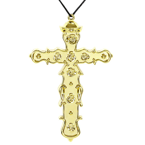Large metallic gold cross - large,