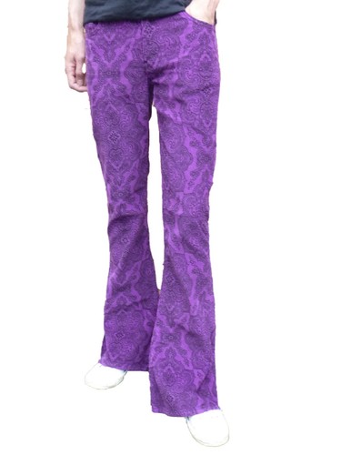 Flares purple paisley mens - paisley,