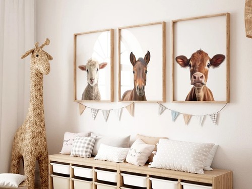 Farm animals set unframed - animals, 3