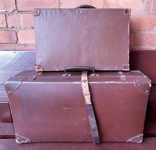 Vintage cardboard suitcase & briefcase circa 1935(?)