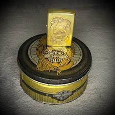 Harley Davidson - Zippo Lighter - Brass - Barrett-Smythe - 1995 Limited Edition