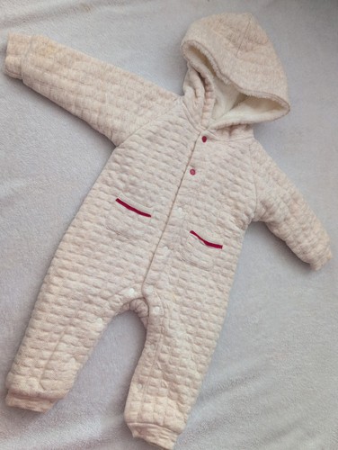 Cream padded pramsuit - pramsuit, snowsuit