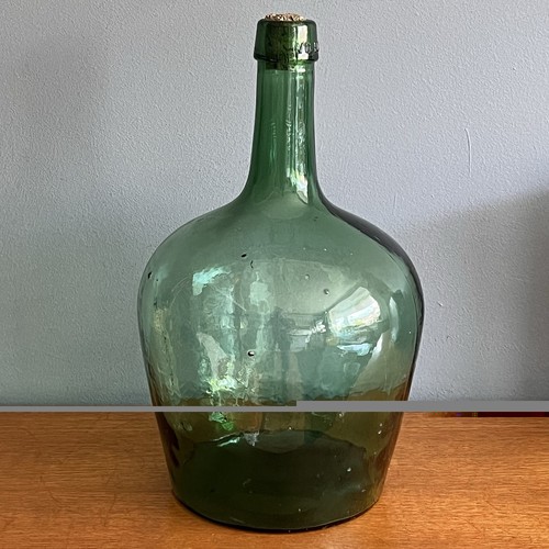 Vintage green glass - glass, bottle