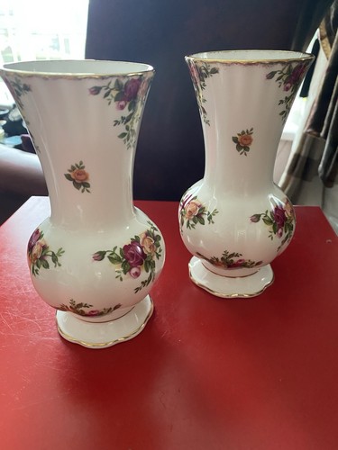 Old country roses flower vases - country,