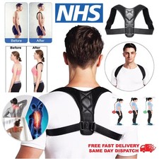 Posture Corrector Shoulder Support Belt Bad Back Brace Lumbar for Men & Women UK