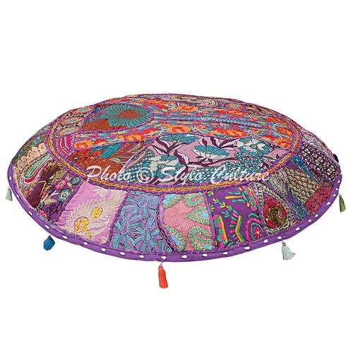 Purple vintage floor cushion - purple,