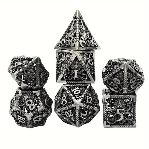 Metal dnd dice set - dice, 7pcs
