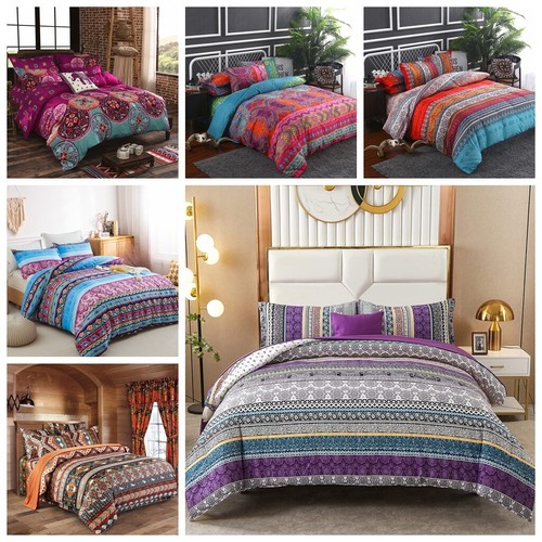 Bohemian florals duvet cover - bohemian,