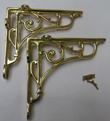 Shelf brackets cast iron brass - brackets,