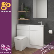 Modern White 1000 Vanity & WC