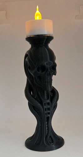 Skull tealight holder - tealight, 3d