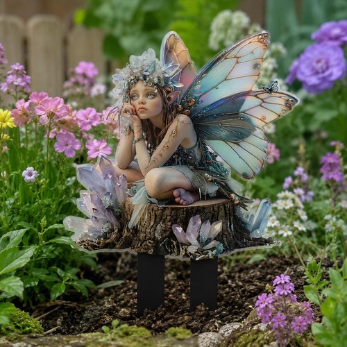 Garden decor fairy - with, wing