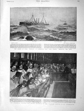 Original Old Antique Print