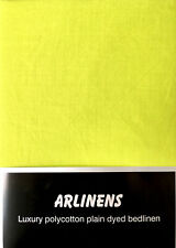 Polycotton Duvet Cover Plain Dyed with Matching Pillowcases Bedding Set All Size