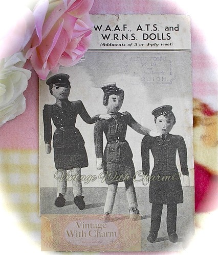 Vintage 1940s toy knitting - vintage,