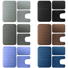 3pcs Set Memory Foam Bath Mat
