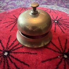 Antique Bell Service Hotel Counter Top Desk Brass Call Reception 3 3/4" Bell