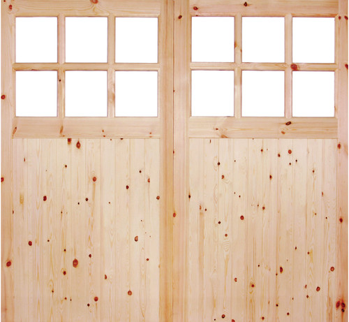External redwood garage glazed - redwood,