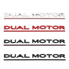 3D DUAL MOTOR Letters Logo Car