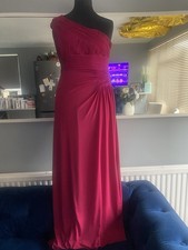 Elegant Dark Pink Evening Gown By Coast Fully  Lined Size 14