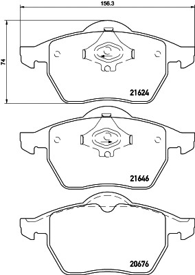 Front brake pad - front,