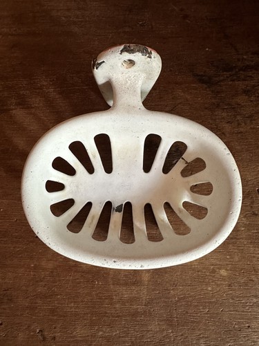 Antique white enamel wall - antique,