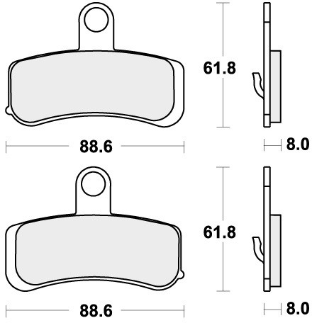 Sbs brake pads - brake, for