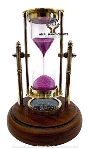Amal vintage brass sand timer - amal,