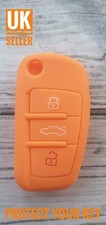 Orange Silicone Car Key Shell Cover For Audi A1 A3 S3 A4 S4 A5 S5 A6 S6 TT Q5 Q7