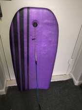 VINTAGE/RETRO SURF BOARD/FLOAT WITH HAND ATTACHMENT PURPLE MIX KM ON BACK